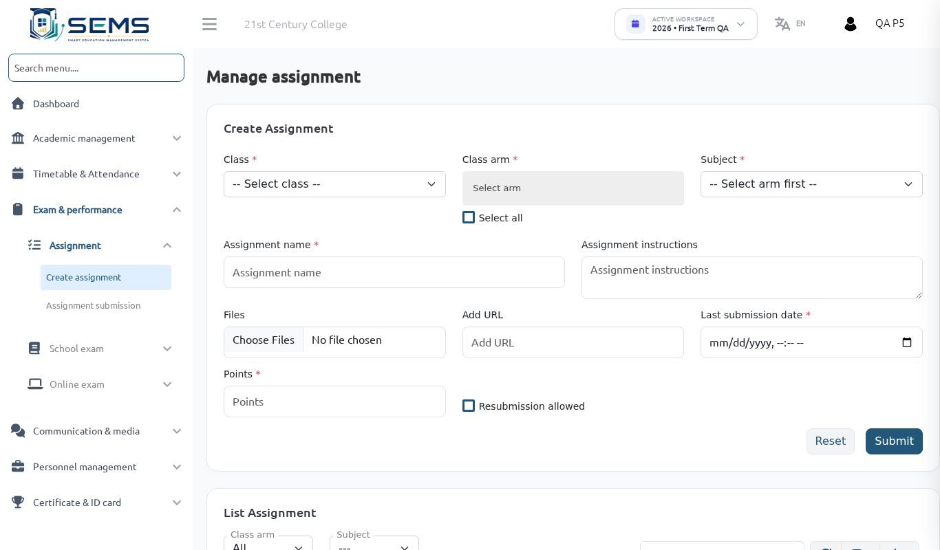 Add assignment